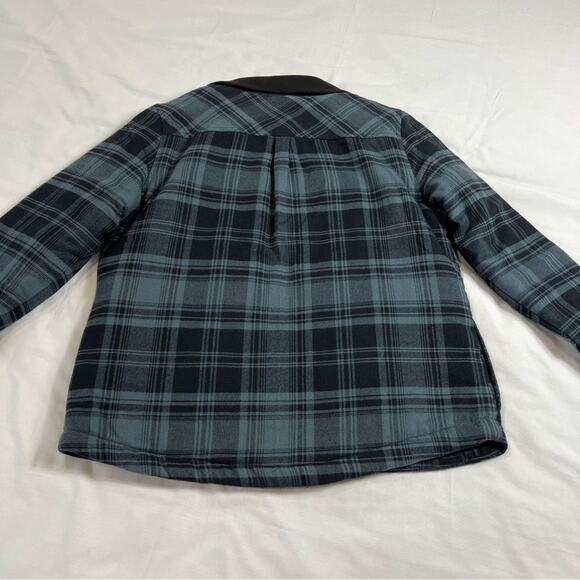 Aventura Women's Medium Organic Cotton Navy Plaid Full Zip Jacket - Picture 4 of 9